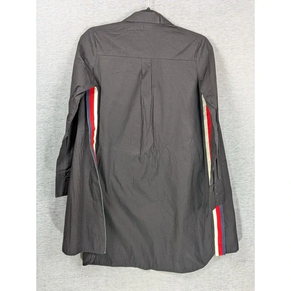 Revamped Long Sleeve Shirt Dress with Side Stripes - Picture 4 of 9